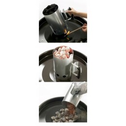 Kaminas grotelių, grotelių, kepimo tinklelio apšvietimui, 42 x 36 cm