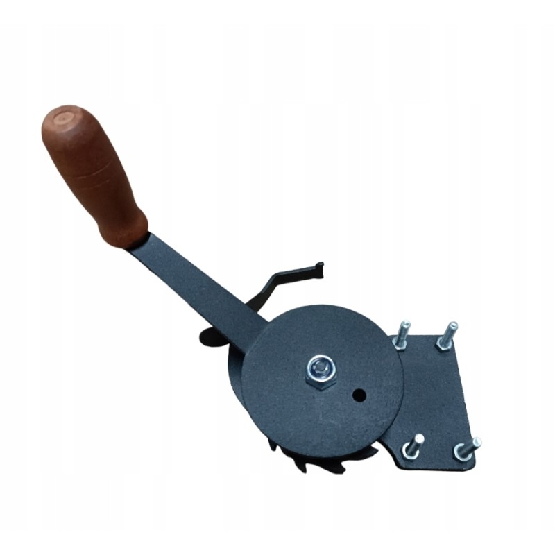 Grilio ritė, trikojis grotelėms reguliuoti, medinė rankena