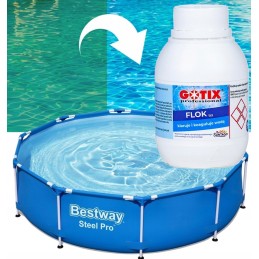 Preparatas vandens skaidrinimui sūkurinėje vonioje, skystas koaguliantas 0 5l