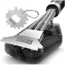 Vielinių grotelių valymo šepetys + nemokamas grandiklis, atidarytuvas, premium