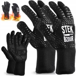 ️ 2x pirštinės kepsniui, laužui, virtuvei, karščiui atsparios, apsauginės &lt, 800°C - 2 vnt.