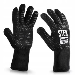 ️ 2x pirštinės kepsniui, laužui, virtuvei, karščiui atsparios, apsauginės &lt, 800°C - 2 vnt.