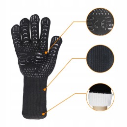 ️ 2x pirštinės kepsniui, laužui, virtuvei, karščiui atsparios, apsauginės &lt, 800°C - 2 vnt.