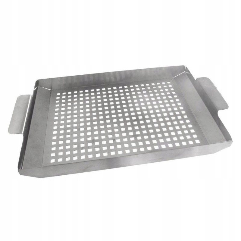Daugkartinio naudojimo grilio padėklas, perforuotas plieno lakštas, grotelės ir grilio plokštė