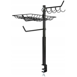 Tvarkyklės grilio priedams, reguliuojamo aukščio 60 - 72 cm, juodos spalvos