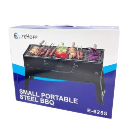 Mini turistinė anglių kepsninė, nešiojamas lagaminas