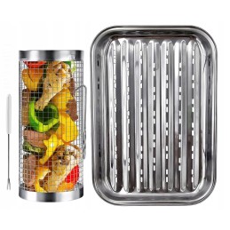 Grilio krepšelis + plieninis grilio padėklas