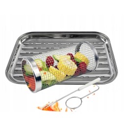 Grilio krepšelis + plieninis grilio padėklas