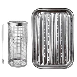 Grilio krepšelis + plieninis grilio padėklas