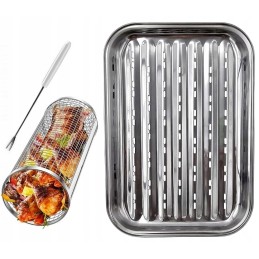 Grilio krepšelis + plieninis grilio padėklas