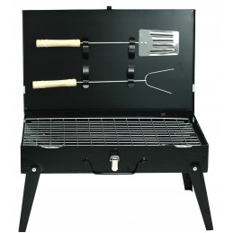 Didelė, sulankstoma, turistinė sodo anglių kepsninė