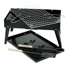 Didelė, sulankstoma, turistinė sodo anglių kepsninė