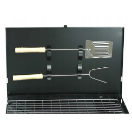 Didelė, sulankstoma, turistinė sodo anglių kepsninė