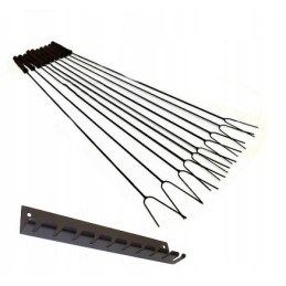 Nerūdijančio plieno laužo šakės 100, 10 vnt, kabykla