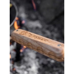 Medinis magnetinis laikiklis ketaus keptuvėms petromax medinė rankena