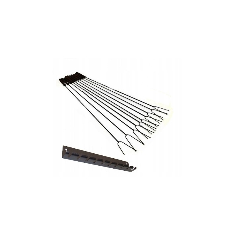 Nerūdijančio plieno laužo šakės 120 cm, 10 vnt