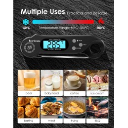 Grilio termometras su zondu, skaitmeninis momentinis skaitymas, LCD ekranas