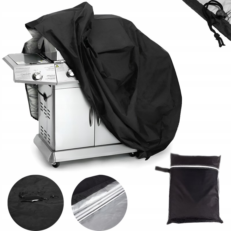 Storo dangčio grilio dangtis atsparus vandeniui nuimamas patvarus xl 145x61x117cm