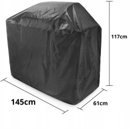 Storo dangčio grilio dangtis atsparus vandeniui nuimamas patvarus xl 145x61x117cm