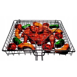 Grilling rack, tray, grill plate, rectangular steel 68x44 cm