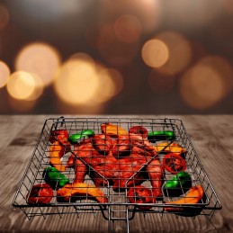 Grilling rack, tray, grill plate, rectangular steel 68x44 cm