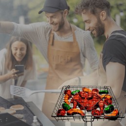 Grilling rack, tray, grill plate, rectangular steel 68x44 cm