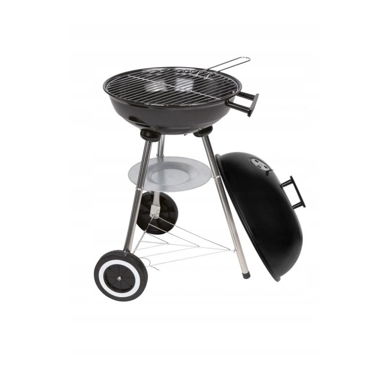 Sferinės anglies kepsninės su chromuotu kepsninės dangčiu, 37 cm grotelės