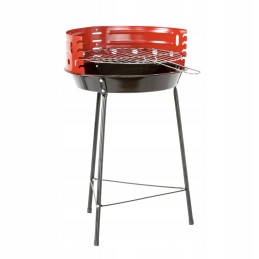 Klasikinis, nešiojamas, apvalus sodo turistinio paplūdimio anglių grilis