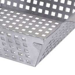 Krepšelis, perforuota plieninė grilio plokštė daržovėms, mėsai ir žuviai