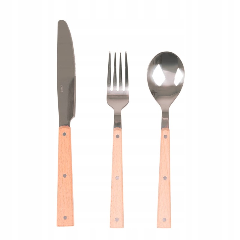 Senovinis 6 dalių stalo įrankių rinkinys stovyklavimui ir turizmui