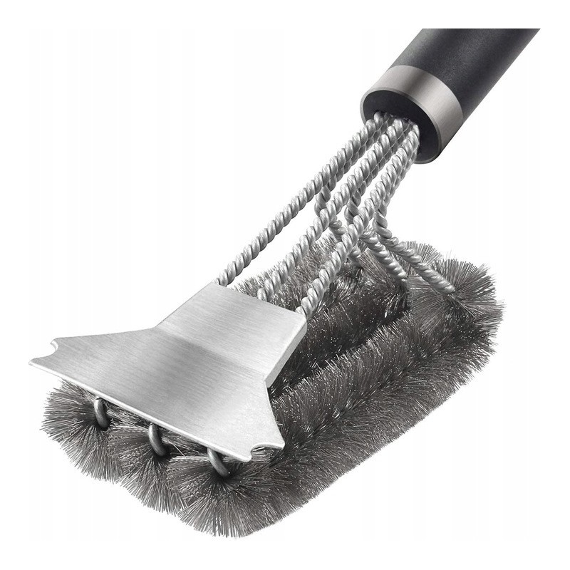 Nerūdijančio plieno grotelių valymo šepetys aukščiausios kokybės grotelėms su grandikliu