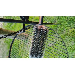 Nerūdijančio plieno grotelių valymo šepetys aukščiausios kokybės grotelėms su grandikliu