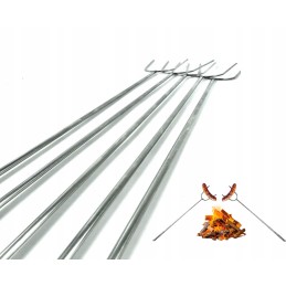 Šakės 100 colių nerūdijančio plieno laužo lazdelės skrudinti dešreles 5 vnt 120 cm