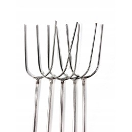 Šakės 100 colių nerūdijančio plieno laužo lazdelės skrudinti dešreles 5 vnt 120 cm