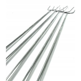 Šakės 100 colių nerūdijančio plieno laužo lazdelės skrudinti dešreles 5 vnt 120 cm