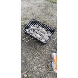 Nešiojama pikniko kepsninė 35x25cm daugkartinio naudojimo anglis turistinė kepsninė