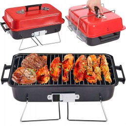 Turistinė nešiojama anglių kepsninė, sulankstoma kempingo kepsninė, erdvus lagaminas