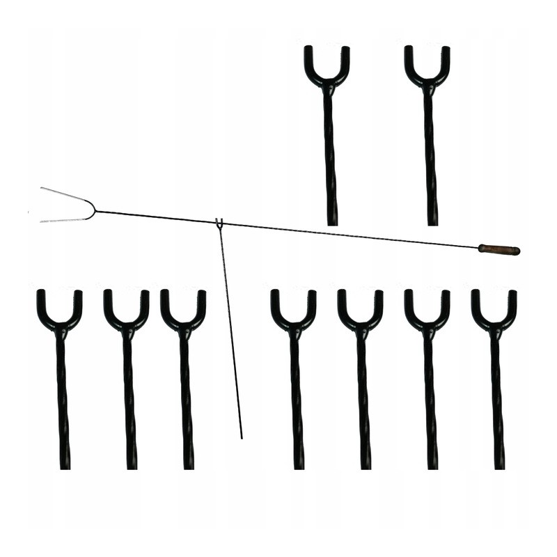 Laužo šakutė su atrama