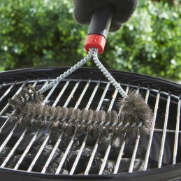 Tripusis grilio valymo šepetys 30 cm Weber 6277