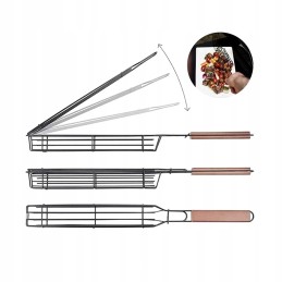 Uždaras krepšelis maistui ruošti ant grotelių - rinkinyje 4 vnt