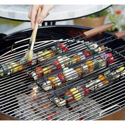 Uždaras krepšelis maistui ruošti ant grotelių - rinkinyje 4 vnt