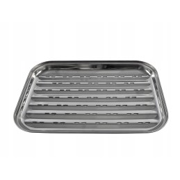 Grill tray reusable stainless steel rectangular 2 pcs set