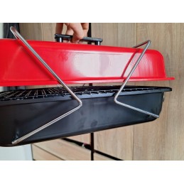 Turistinė nešiojama anglių kepsninė, sulankstoma kempingo kepsninė, erdvus lagaminas