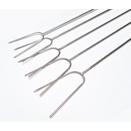 Nerūdijančio plieno kepsninės laužo lazdos 120cm 5 vnt