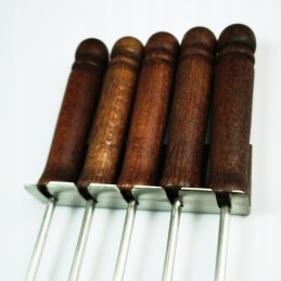 Nerūdijančio plieno laužo lazdos, 120 cm, 5 vnt