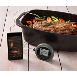 Elektroninis skaitmeninis termometras su zondo grilio rūkymo virtuvės BT programa