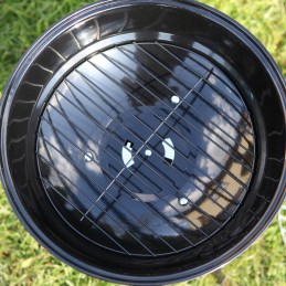 Apvalios anglies kepsninės 36 cm su dangteliu