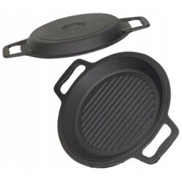 Dangtis 8l ketaus medžiokliniam puodui, emaliuotas, 25cm, keptuvė, židinys, indukcinis