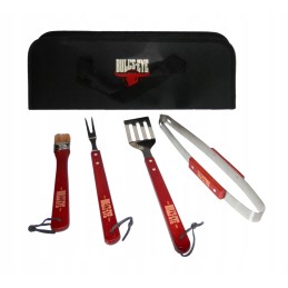 Bulls kepsninės stalo įrankių rinkinys, plieninis, medinis dėklas