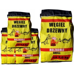 Holzkohle grilio anglis 2 kg x 5 maišeliai